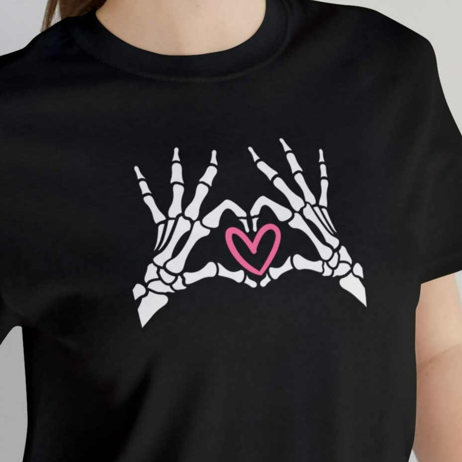 Skeleton Hands Heart Tshirt