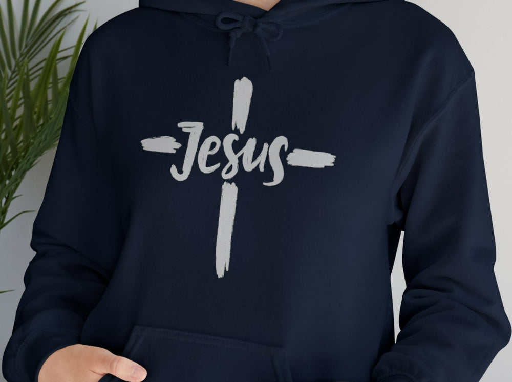Jesus and Cross Unisex Heavy Blend™ Hooded Sweatshirt.