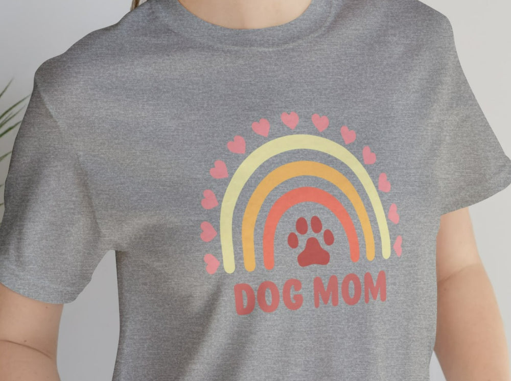 Rainbow Dog Mom Unisex Jersey Short Sleeve Tee.