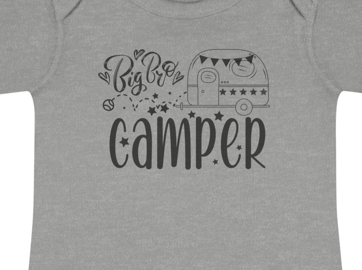 Big Bro Camper Infant Baby Rib Bodysuit.