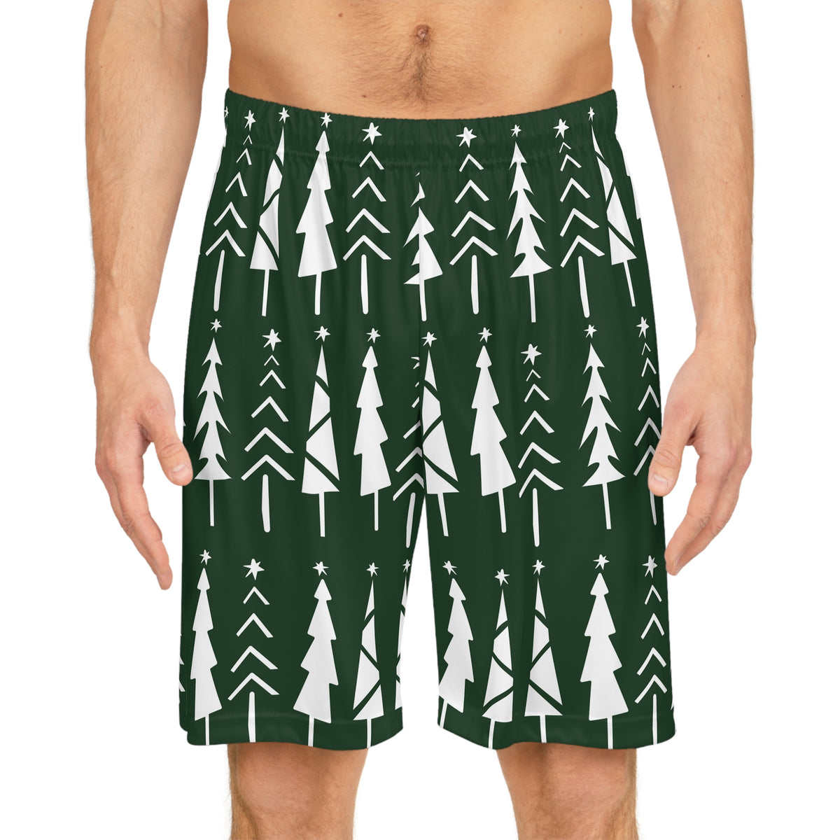 We Wish You a Merry Christmas Family Matching Christmas PJ's - Basketball PJ Shorts