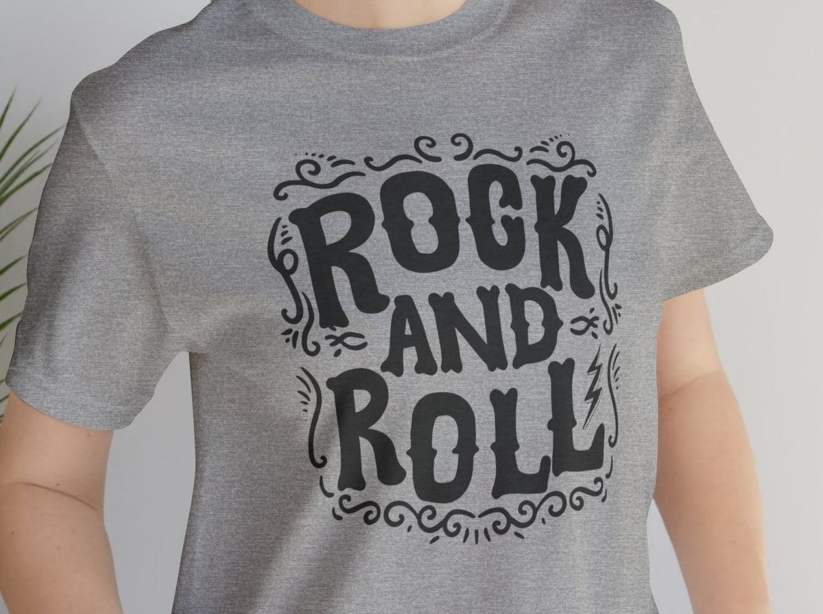 Rock And Roll Unisex Jersey Short Sleeve Tee.