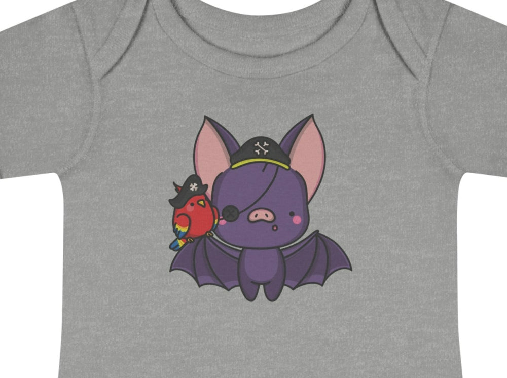 Halloween Pirate Bat Infant Baby Rib Bodysuit.