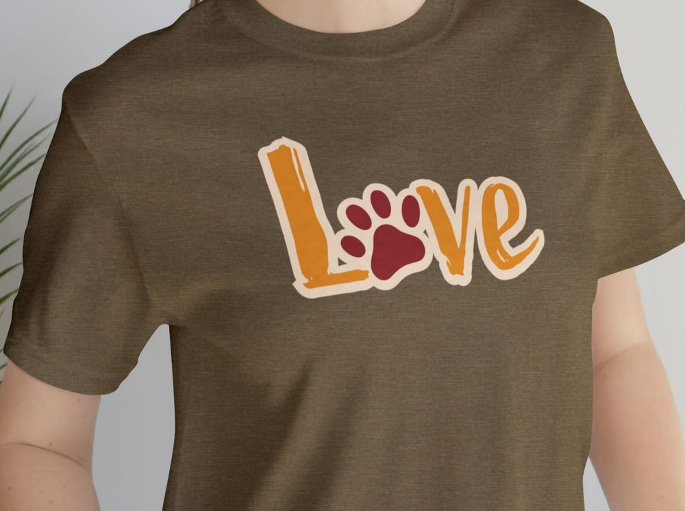 LOVE Paw Unisex Jersey Short Sleeve Tee.