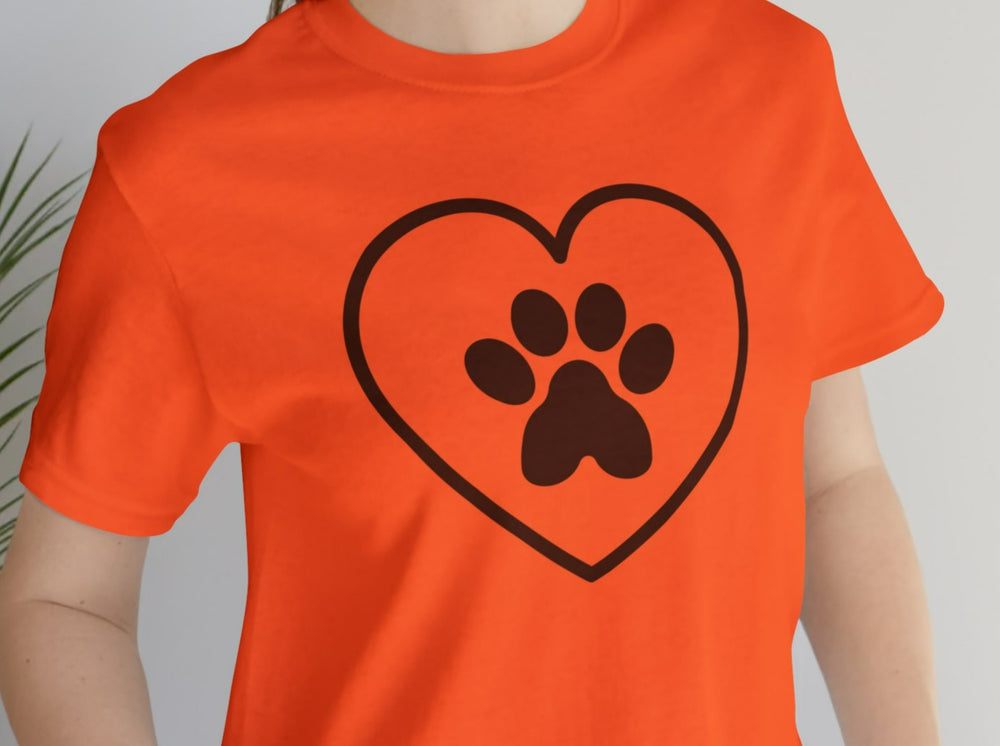 Paw in Heart Unisex Jersey Short Sleeve Tee.