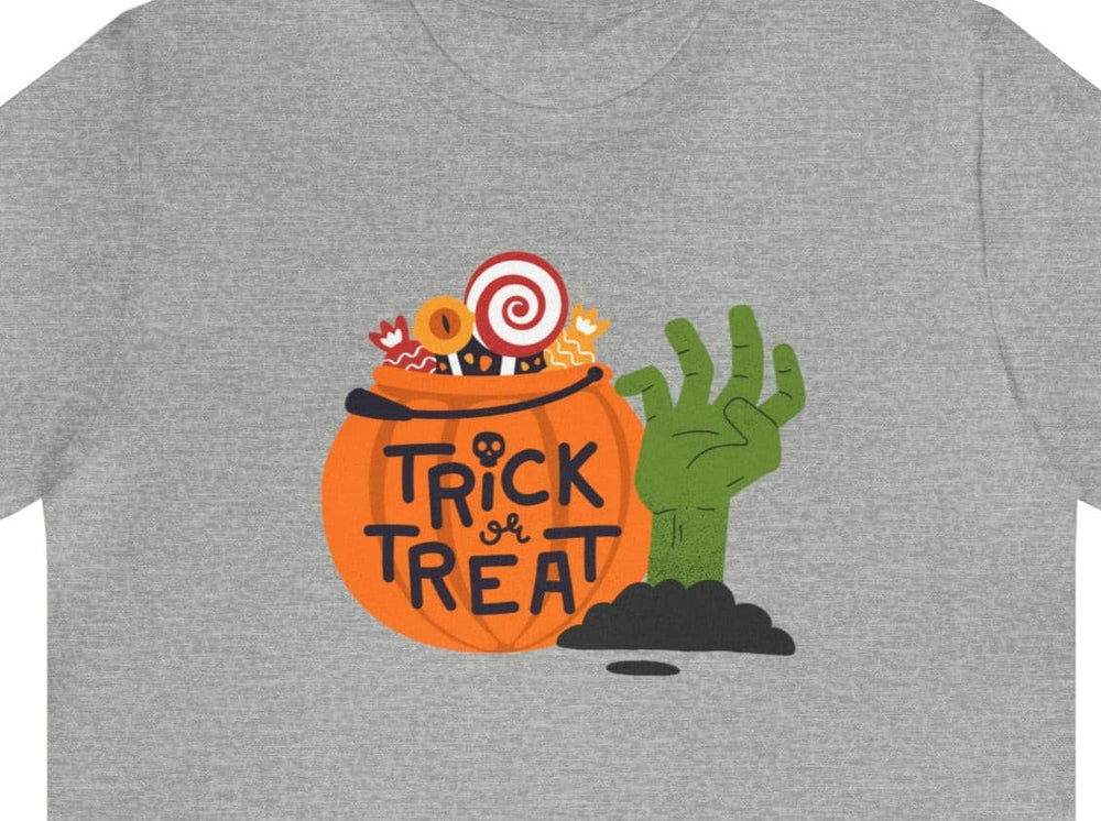 Trick or Treat Unisex Jersey Short Sleeve Tee.