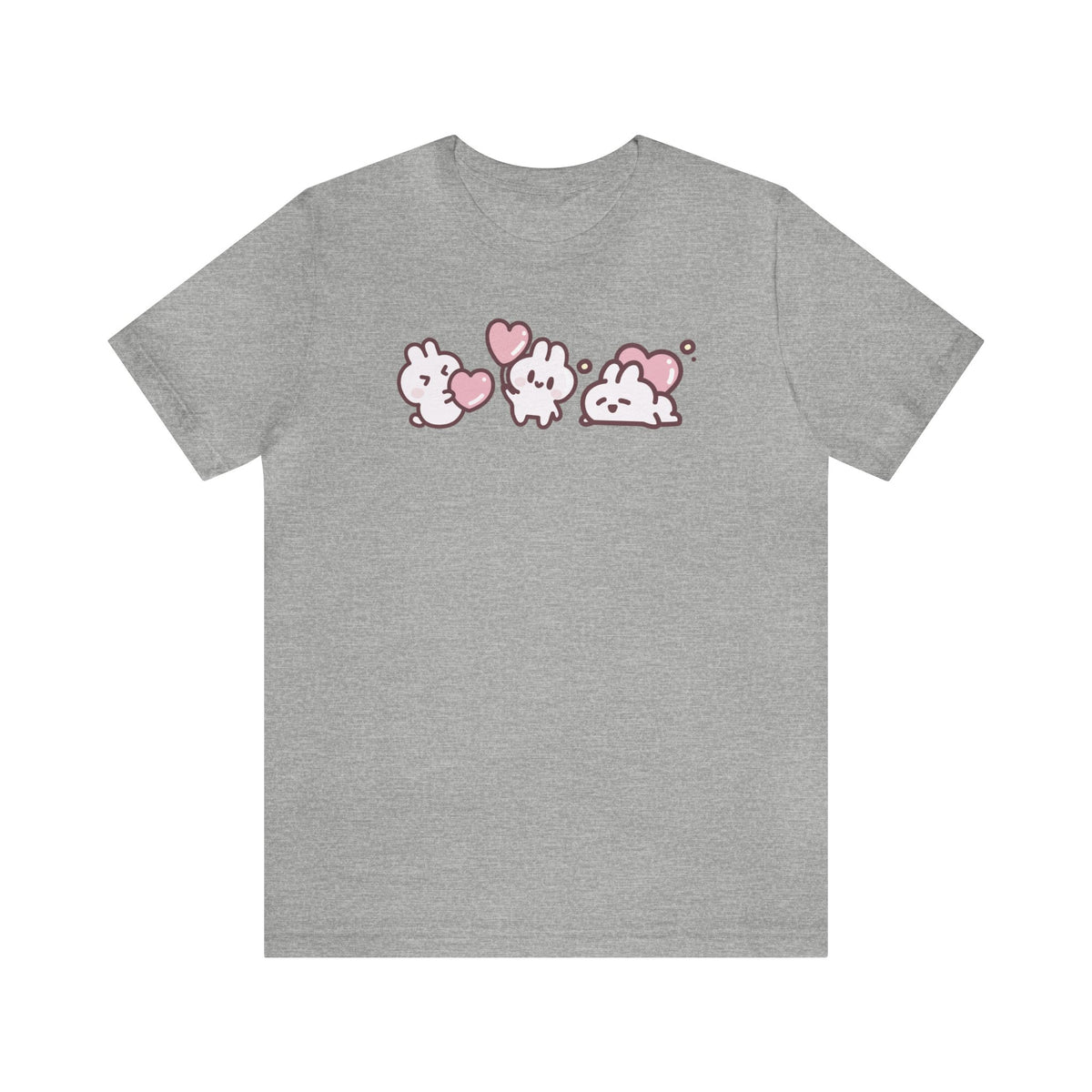 Anime Valentines Bunnies Unisex Jersey Short Sleeve Tee