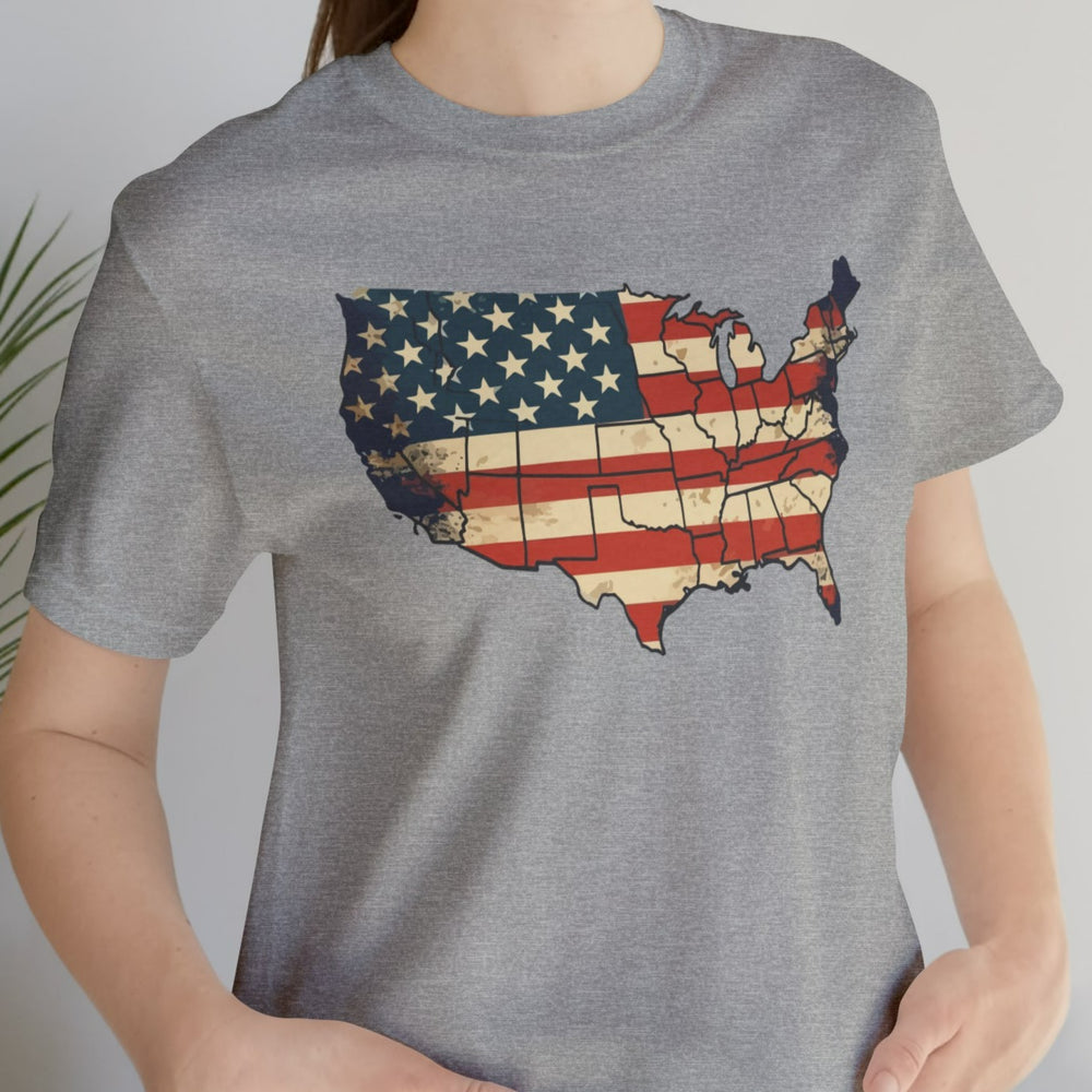 Flag Over America Unisex Jersey Short Sleeve Tee.