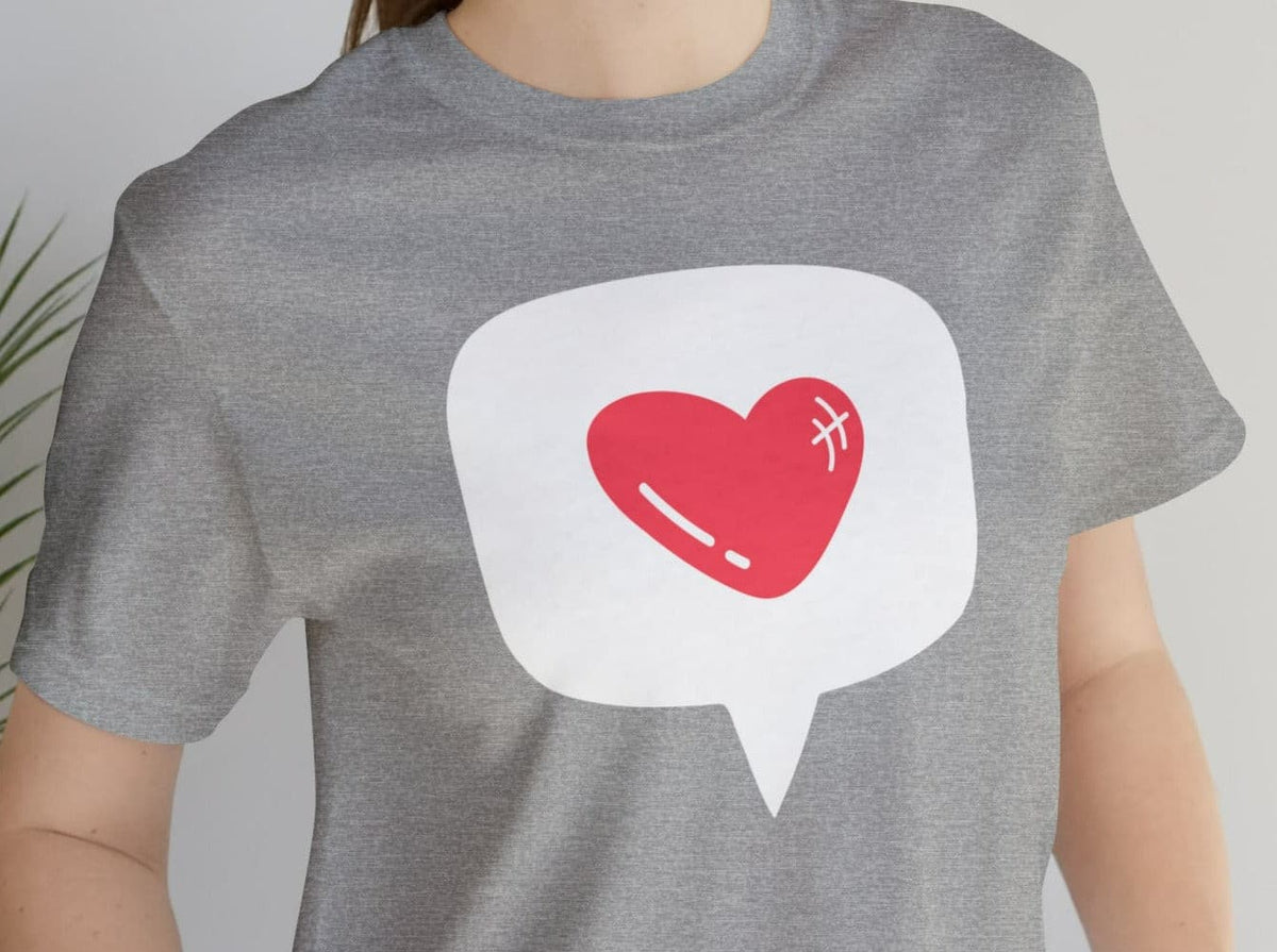 Heart Message Unisex Jersey Short Sleeve Tee.