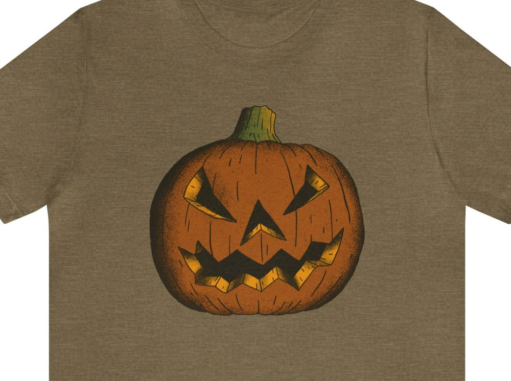 Scary Jack-o-lantern Unisex Jersey Short Sleeve Tee.