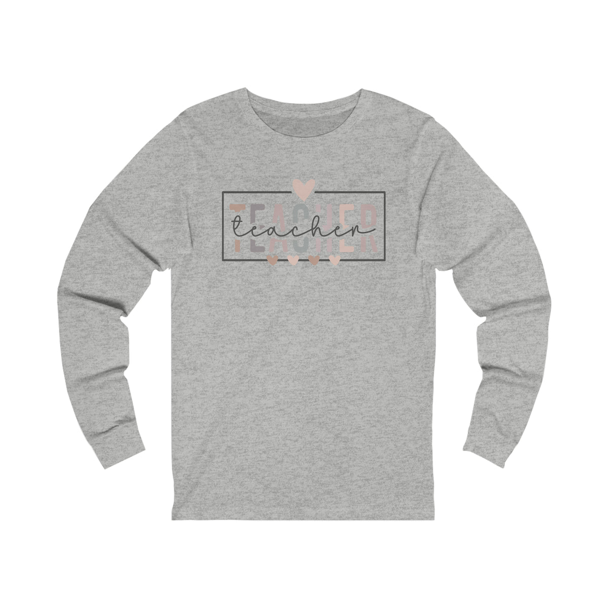 Teacher Hearts Unisex Jersey Long Sleeve Tee.