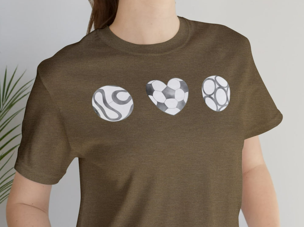 Soccer Balls Unisex Jersey Short Sleeve Tee.