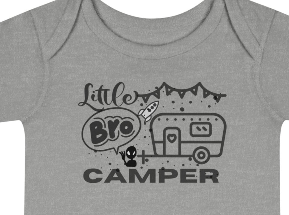 Little Bro Camper Infant Baby Rib Bodysuit.