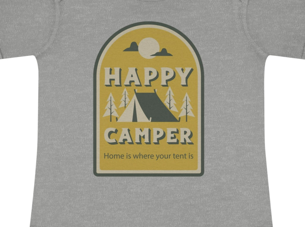 Happy Camper Scene Infant Baby Rib Bodysuit.