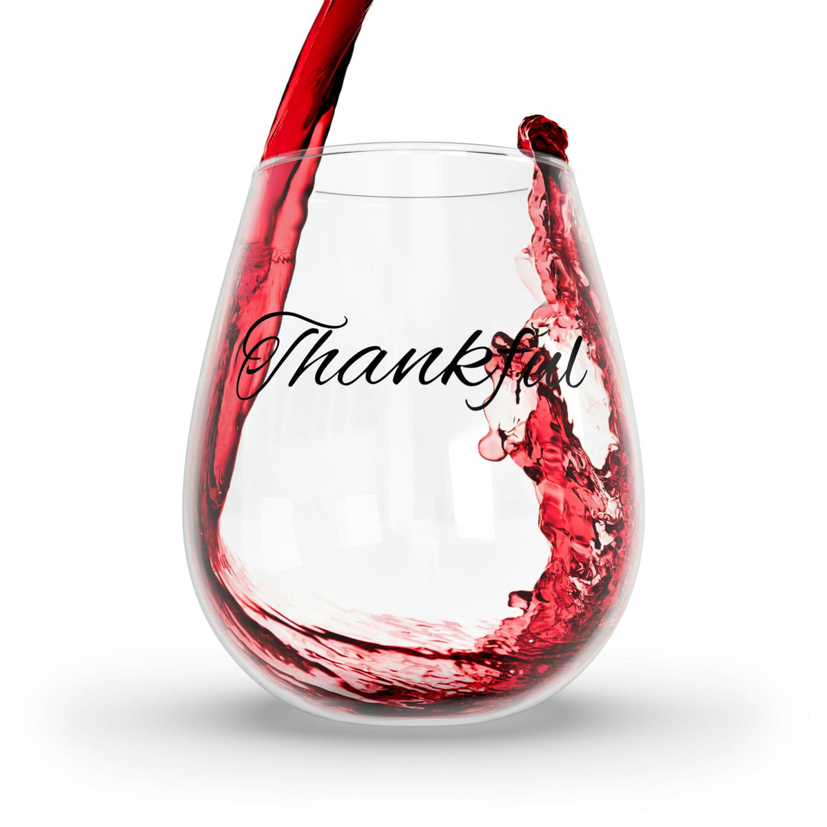 Thankful Stemless Wine Glass, 11.75oz.