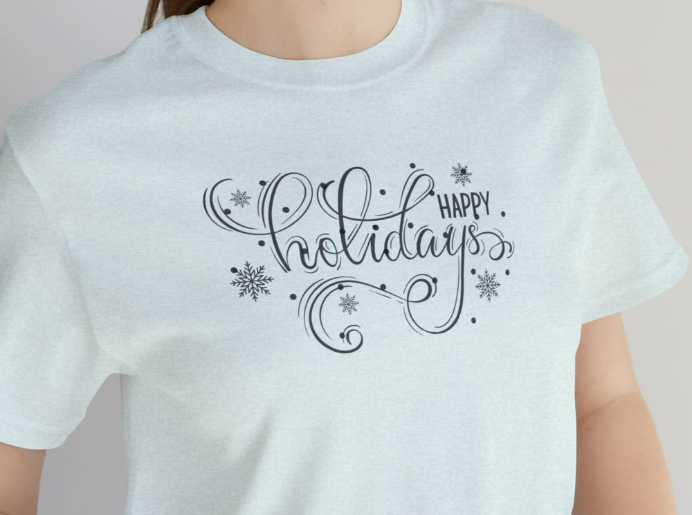 Happy Holidays Unisex Jersey Short Sleeve Tee.