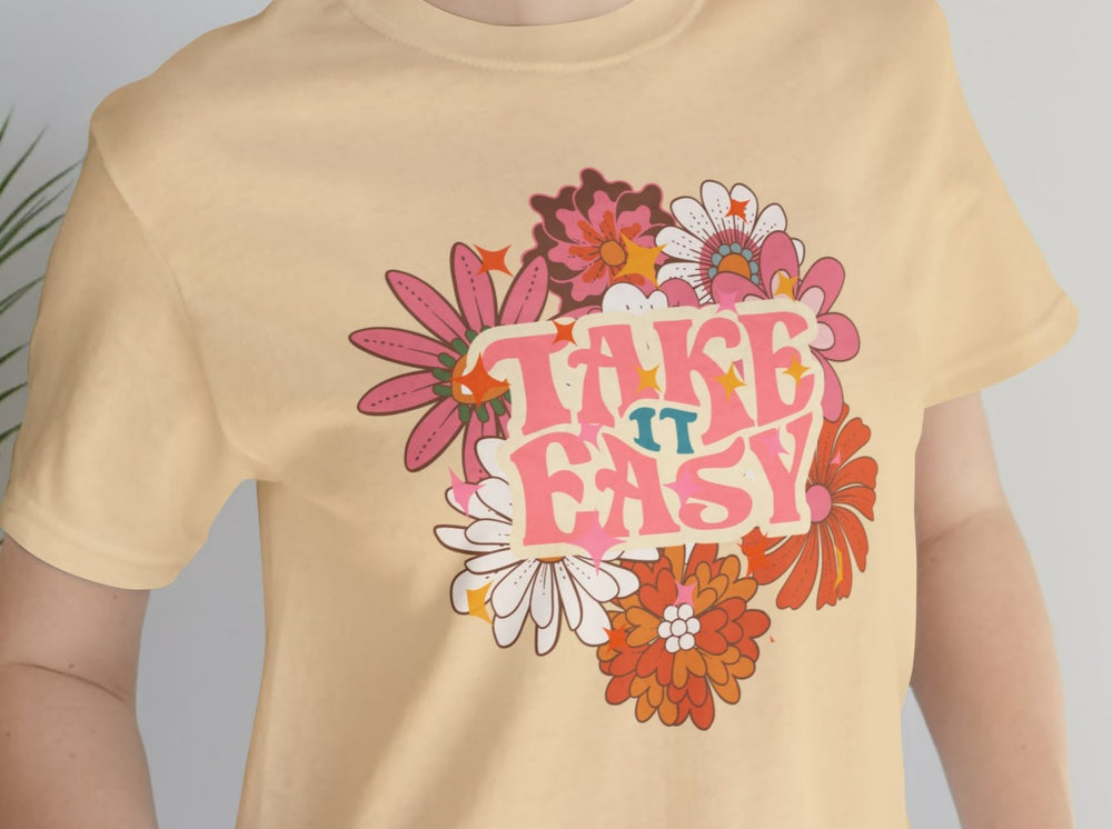 Take It Easy Unisex Jersey Short Sleeve Tee.