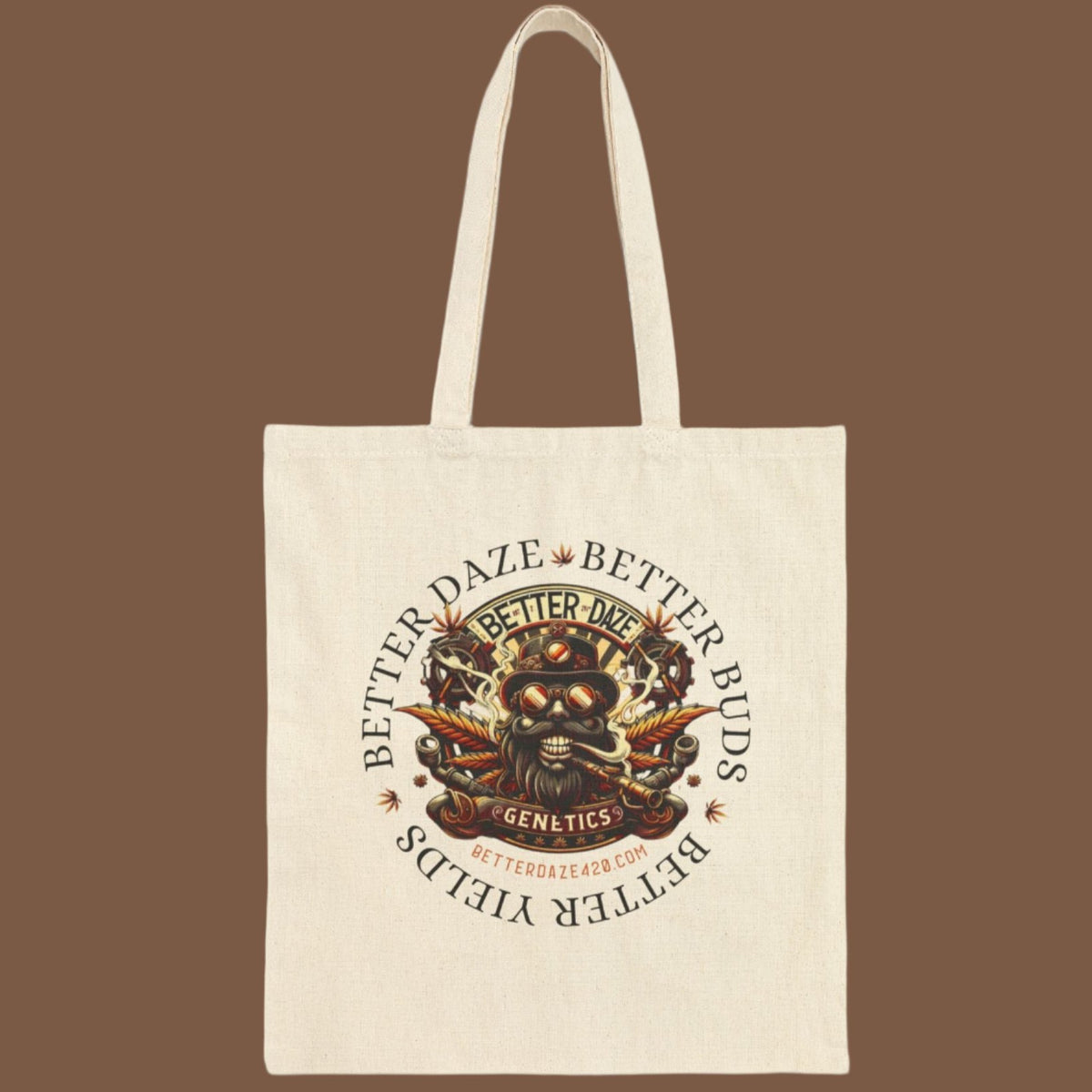 Better Daze Genetics Logo Cotton Canvas Tote Bag