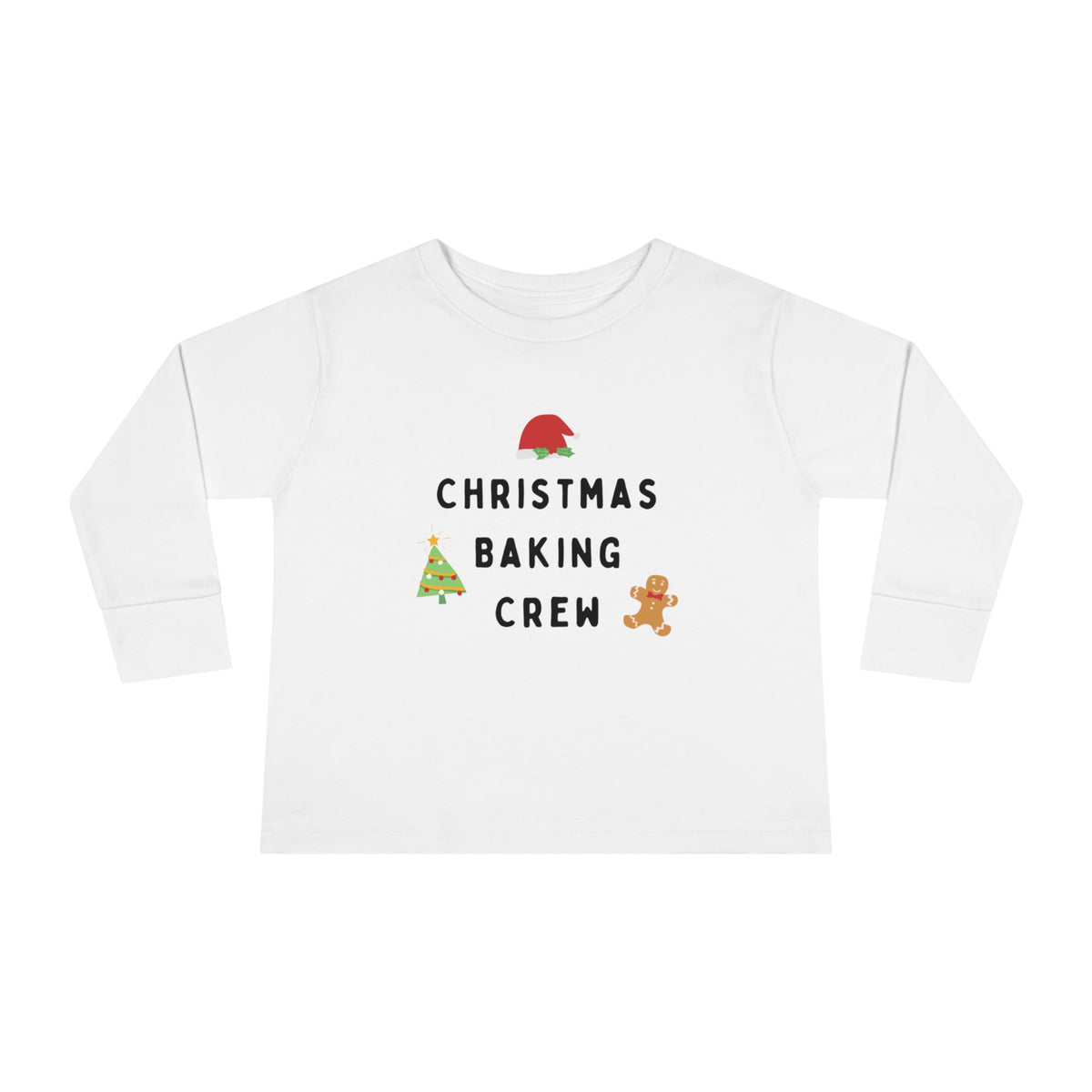 Christmas Kids Baking Toddler Long Sleeve Tee