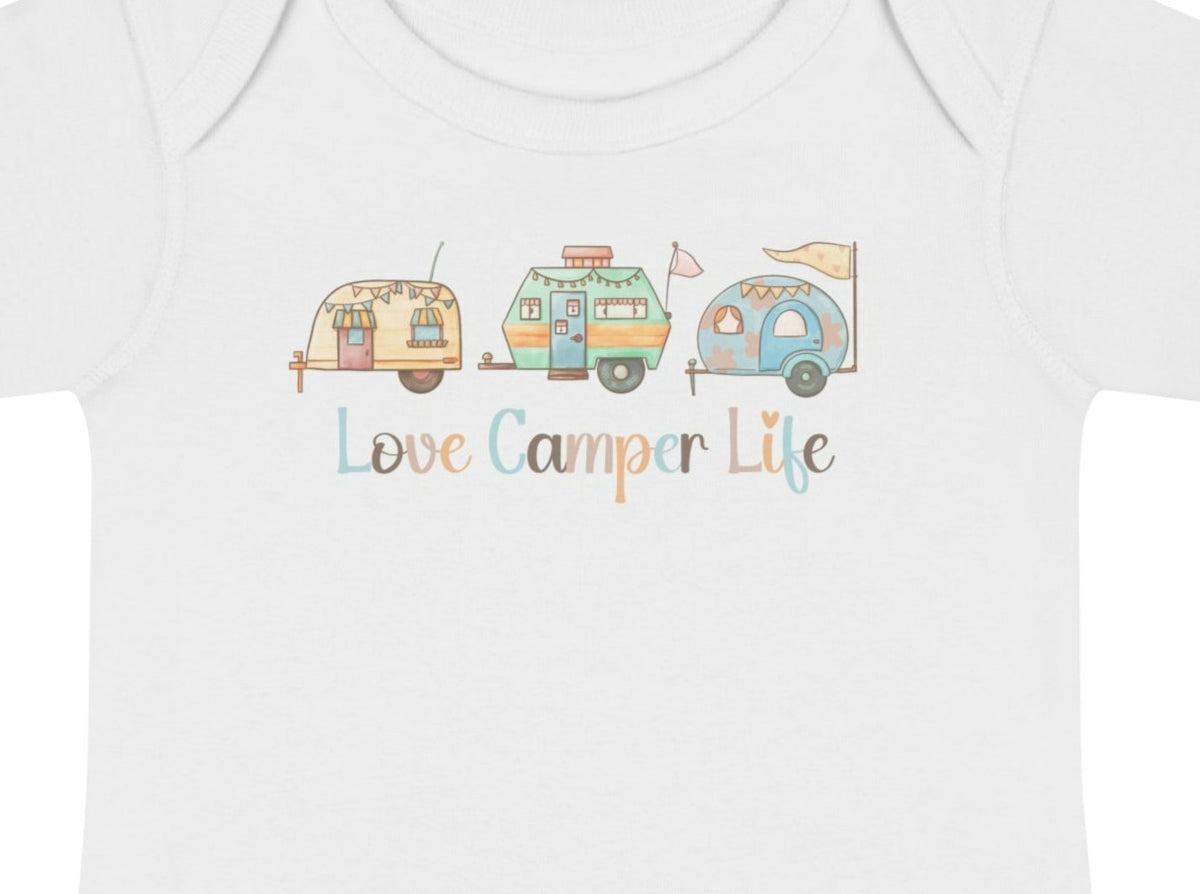 Love Camper Life Infant Baby Rib Bodysuit.