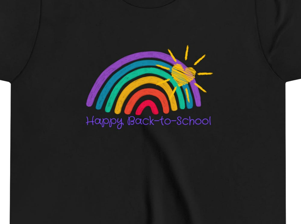 Happy Back-to-School Rainbow Youth Short Sleeve Tee.