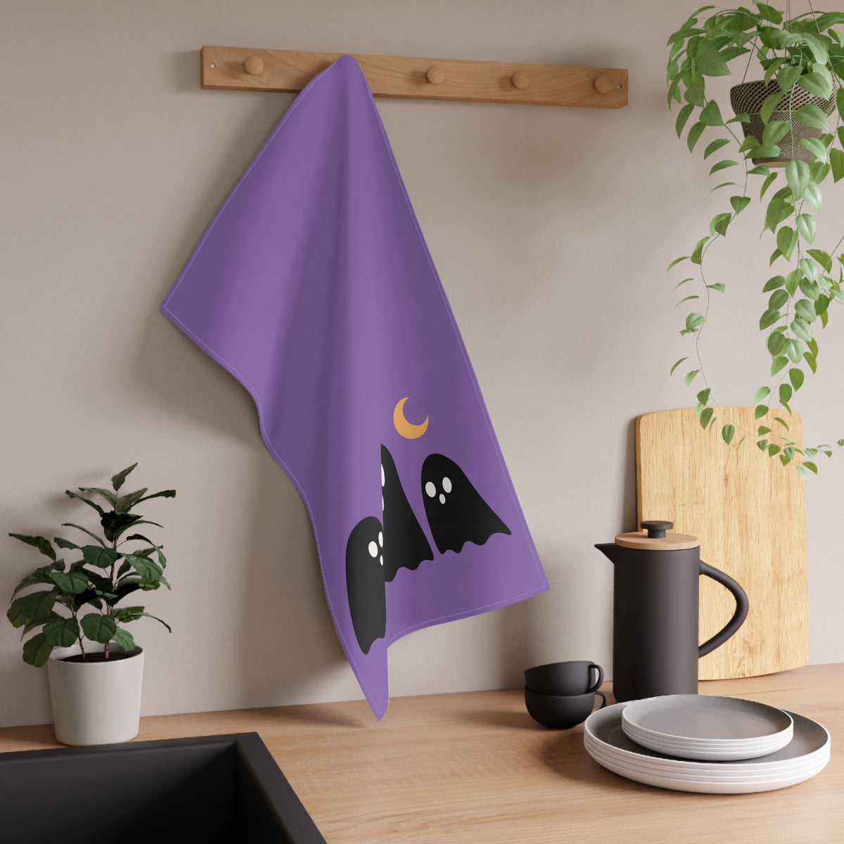 Spooky Ghost Trio Kitchen Towel.