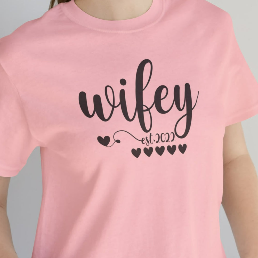 Wifey Est. 2022 Unisex Jersey Short Sleeve Tee.