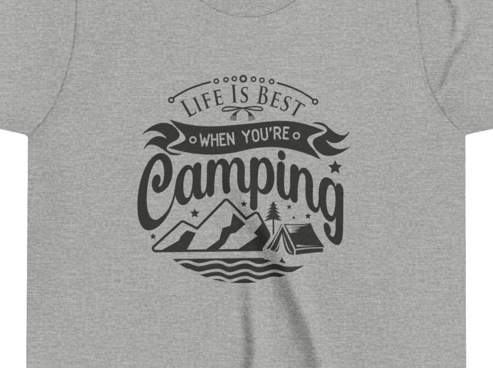 Life is Best Camping Youth Short Sleeve Tee.