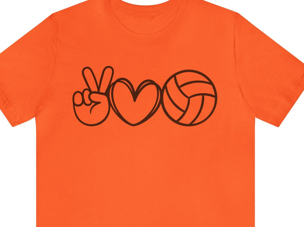 Peace Love Volleyball Unisex Jersey Short Sleeve Tee.