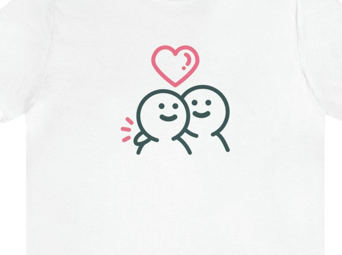 Two People Love Unisex Jersey Short Sleeve Tee.