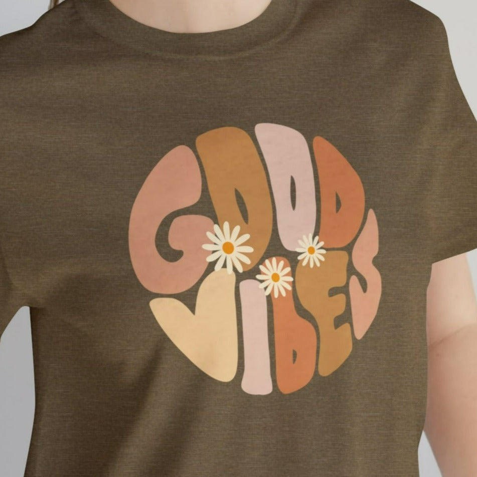 Good Vibes Unisex Jersey Short Sleeve Tee.