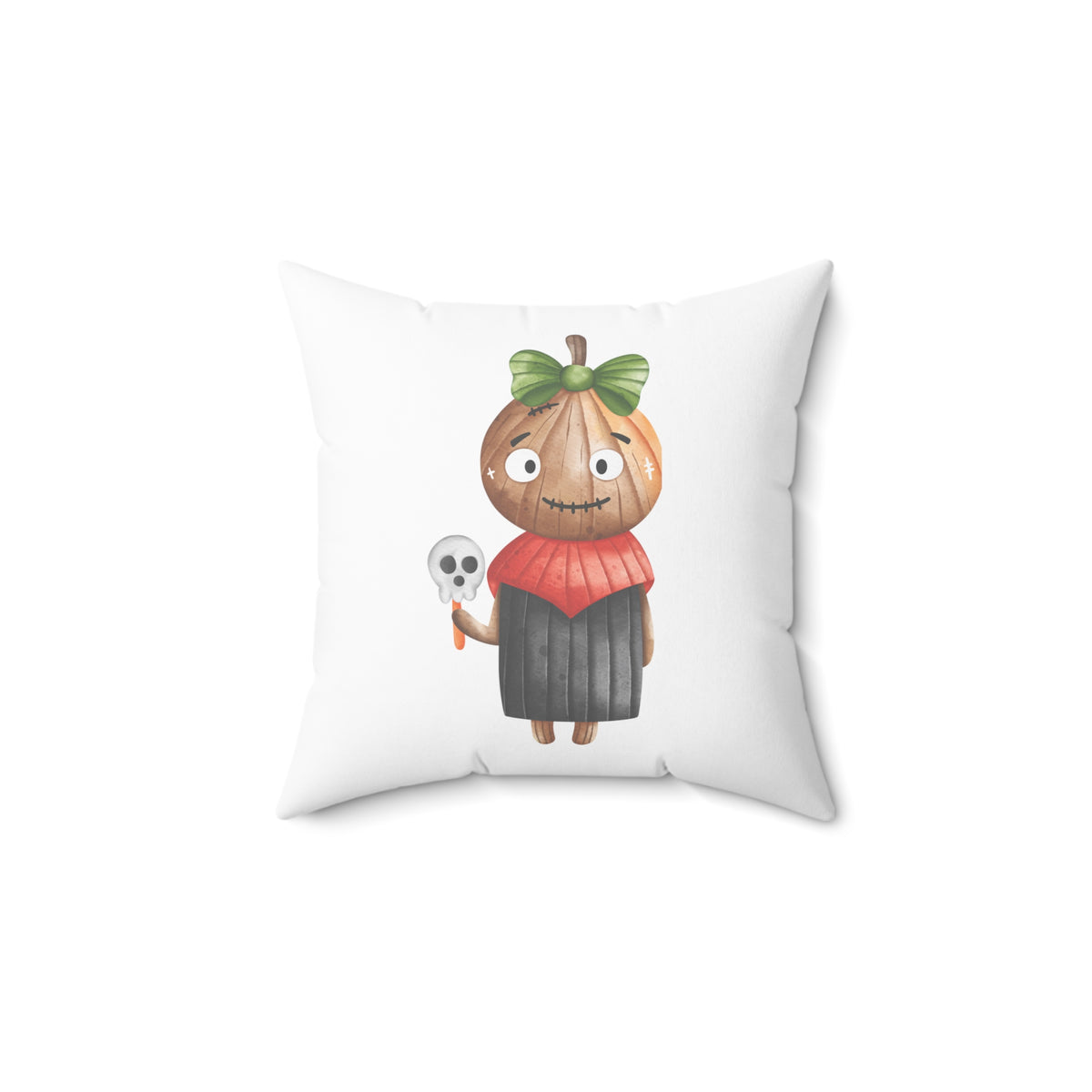 Halloween Girl Spun Polyester Square Pillow.