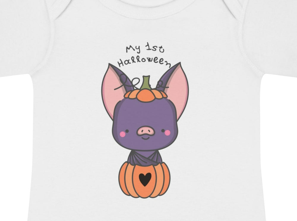 My 1st Halloween Bat Infant Baby Rib Bodysuit.