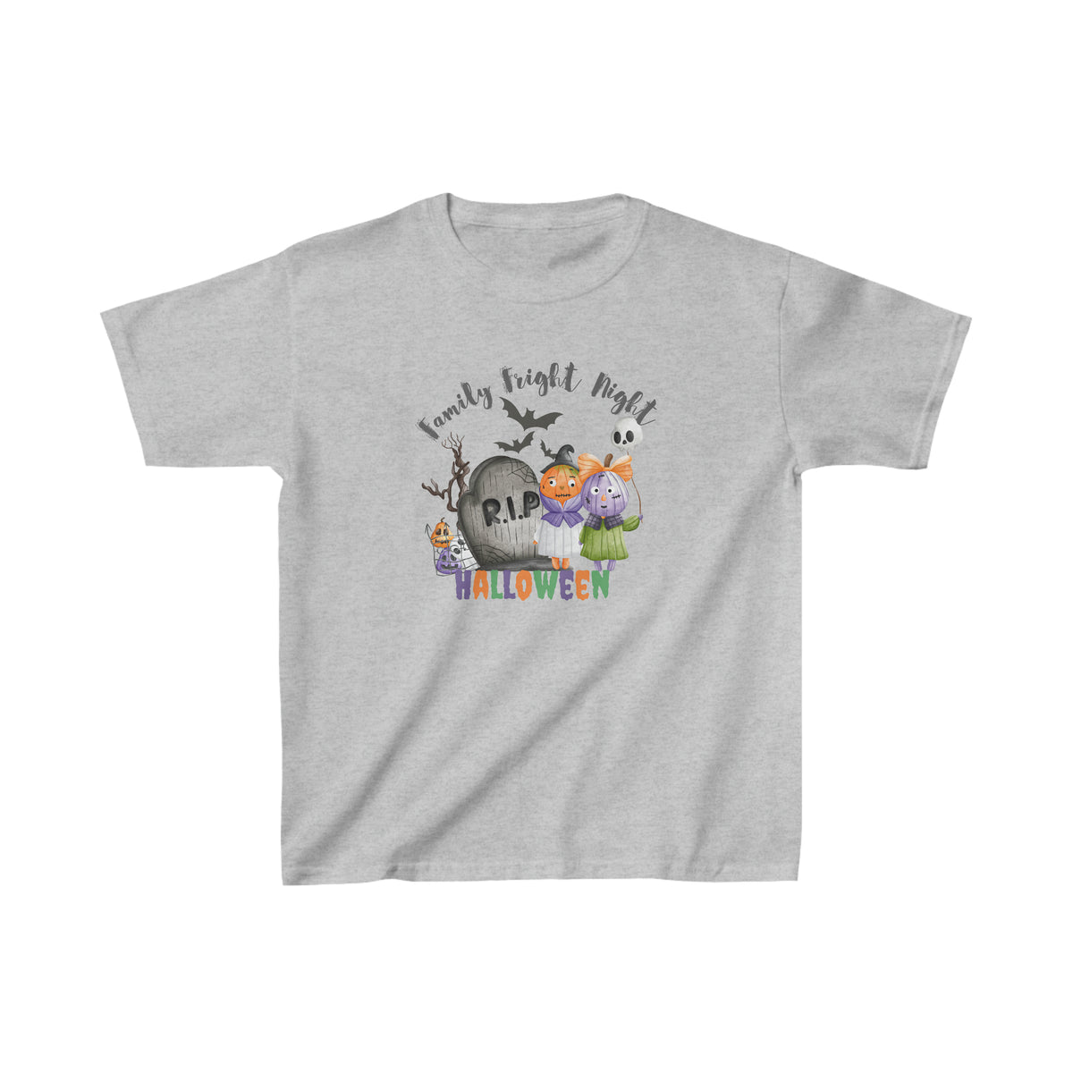 2 Person Family Fright Night Kids Heavy Cotton™ Tee.