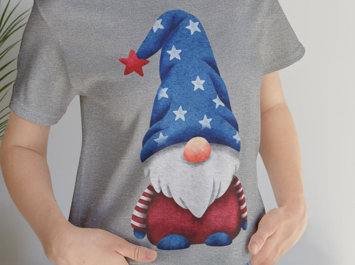 Patriotic Gnome Unisex Jersey Short Sleeve Tee.