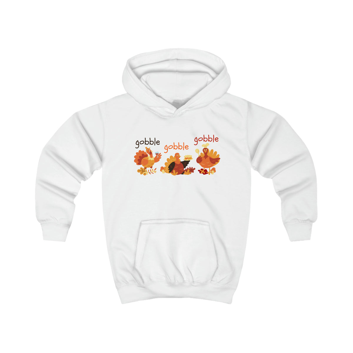 Gobble, Gobble, Gobble Kids Hoodie