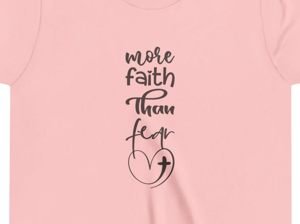 More Faith Than Fear Youth Short Sleeve Tee.