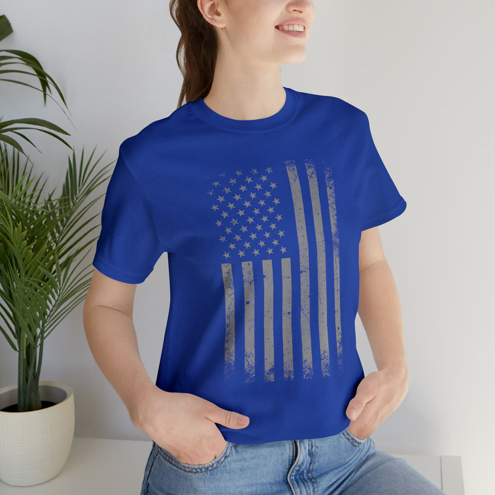 USA Flag Unisex Jersey Short Sleeve Tee.