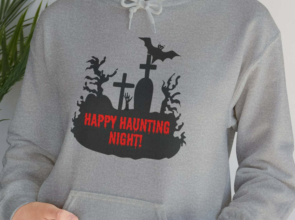 Happy Haunting Night Unisex Heavy Blend™ Hooded Sweatshirt.