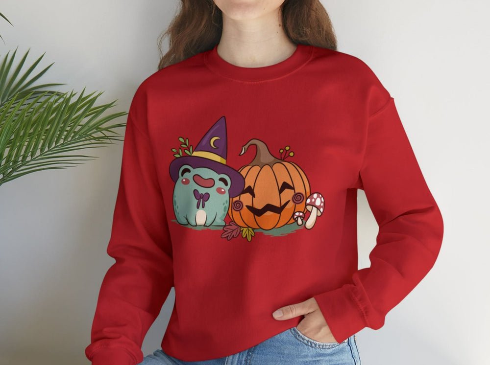 Frog & Pumpkin Unisex Heavy Blend™ Crewneck Sweatshirt.