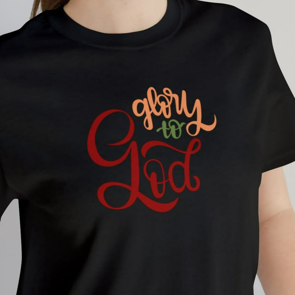 Glory To God Unisex Jersey Short Sleeve Tee.