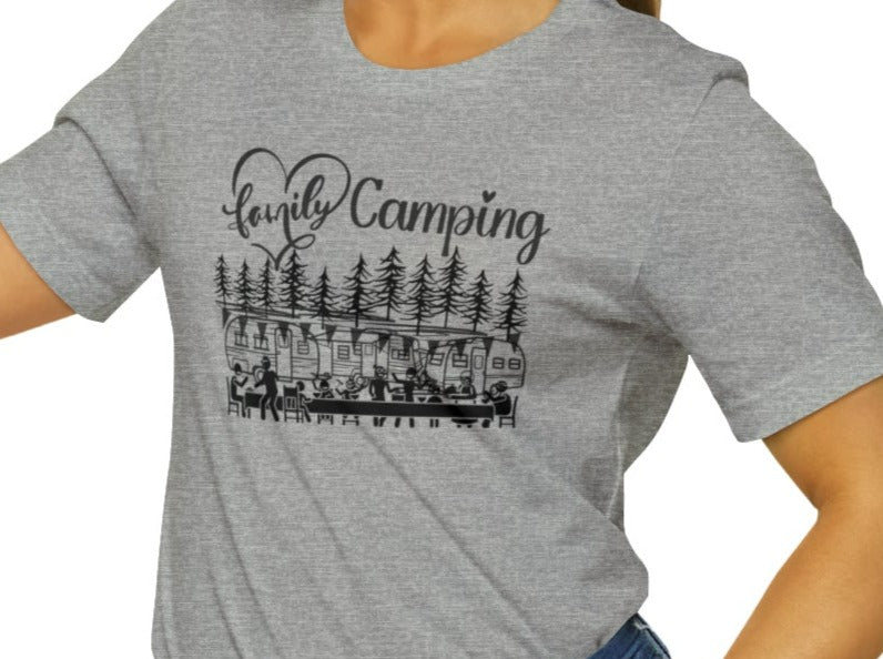 Family Camping Unisex Jersey Short Sleeve Tee.