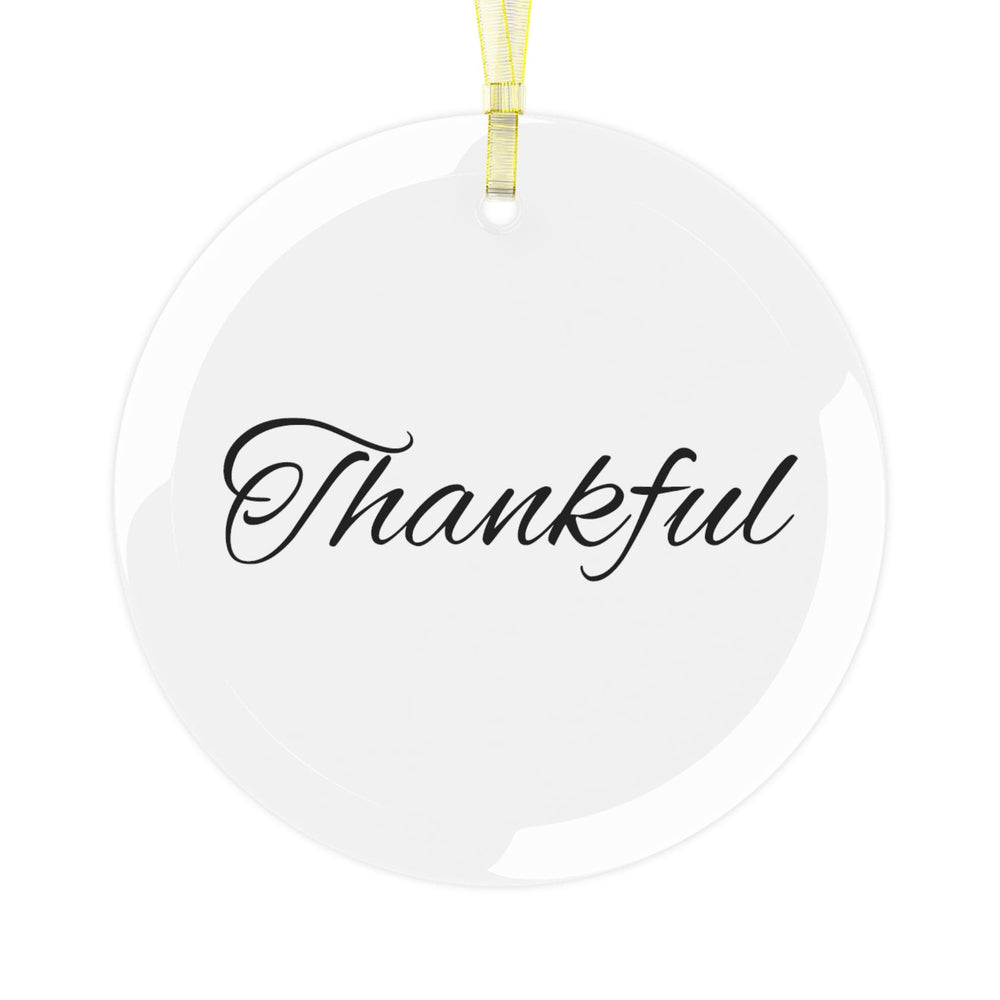 Thankful Glass Ornament.