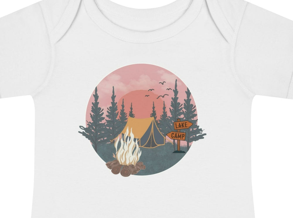 Camp Lake Infant Baby Rib Bodysuit.