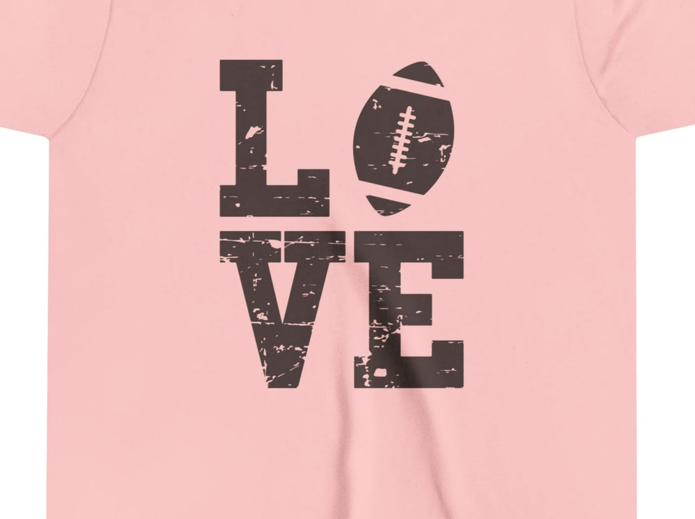 Football Love Youth Short Sleeve Tee.