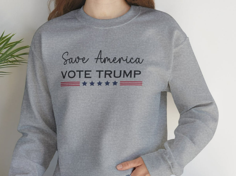 Save America VOTE TRUMP Unisex Heavy Blend™ Crewneck Sweatshirt.