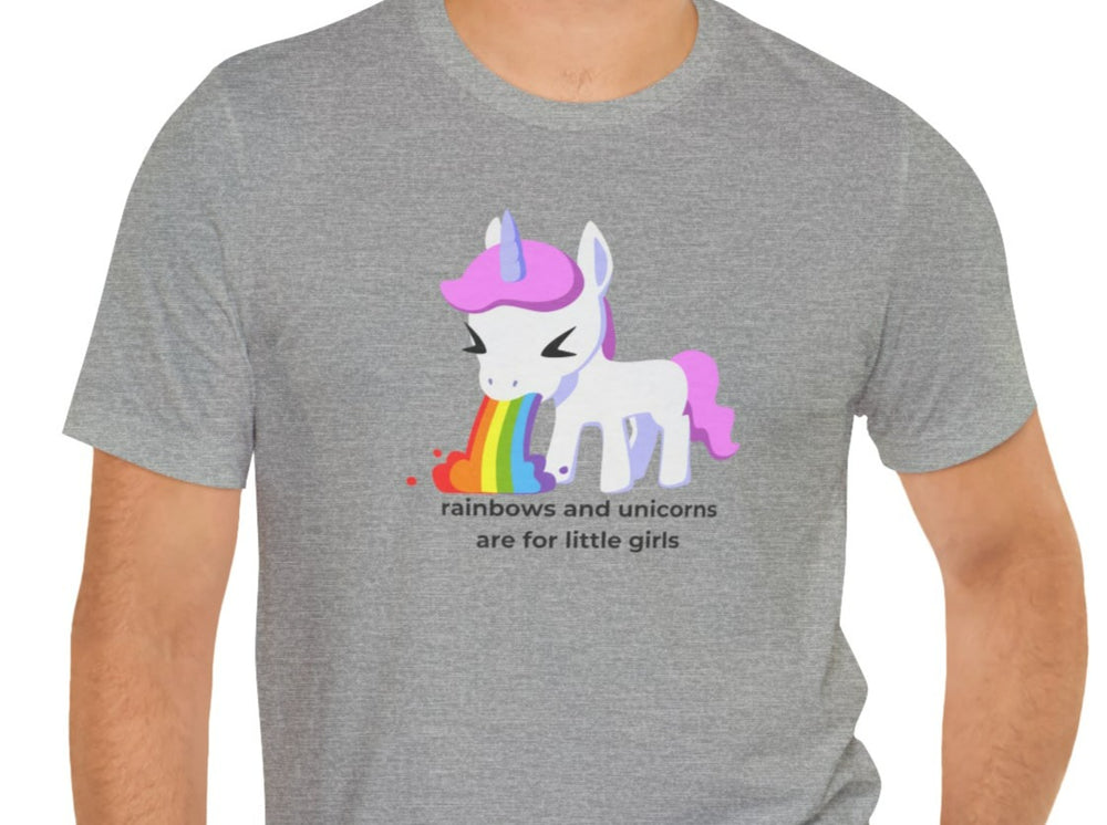 Rainbows & Unicorns Unisex Jersey Short Sleeve Tee.