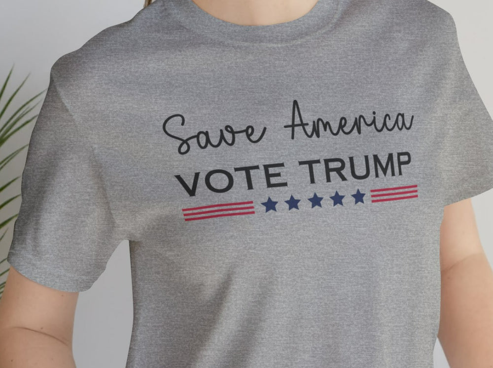 Save America VOTE TRUMP Unisex Jersey Short Sleeve Tee.