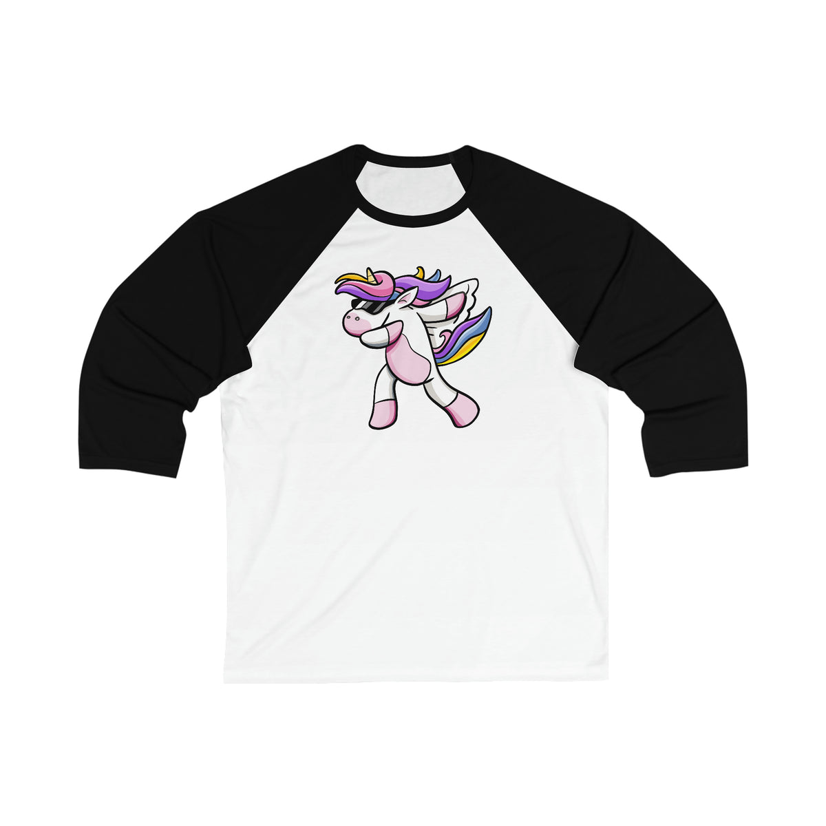 Unicorn World Unicorn Bruh Unisex 3\4 Sleeve Baseball Tee