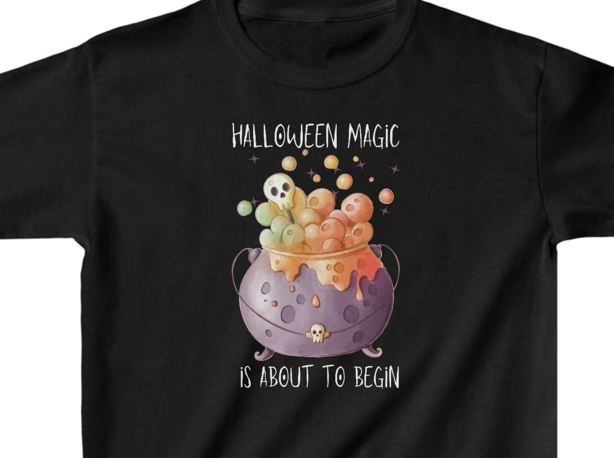 Halloween Magic Is About To Begin Kids Heavy Cotton™ Tee